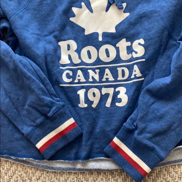 Roots cropped hoodie with detail on the wrists - Picture 2 of 3